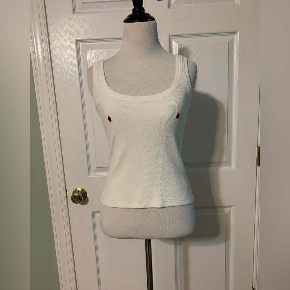 Le Petit Trou Coccinelle Top white sz S EUC